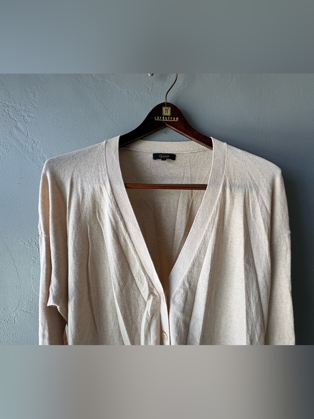 Quince Cream Cardigan ~ Size XL - Picture 7 of 12